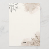 Neutral Winter Quinceañera Invitation – Minimalist 招待状 (裏面)