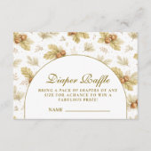 Neutral Woodland Leaves Diapper Raffle エンクロージャーカード (正面)