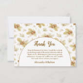 Neutral Woodland Wild One Birthday サンキューカード (正面)