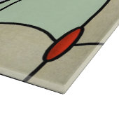 Neuveauの青いチューリップのガラスまな板 カッティングボード (角)