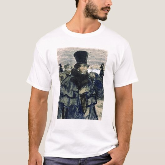 Nevaの堤防のアレキサンダーPushkin Tシャツ (正面)