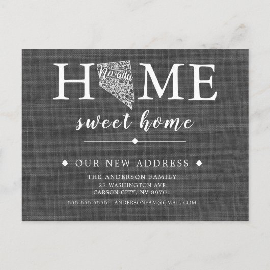 NEVADA州の移動案内ポストカード 案内ポストカード (正面)