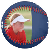 Nevada Bleu Blanc Personnalisé 2 photos ソフトボール (正面左)