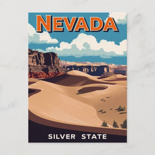 Nevada Desert Landscape ポストカード (正面)