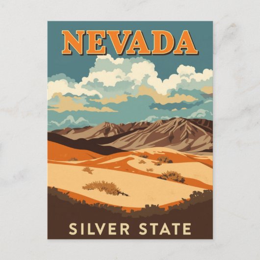 Nevada Desert Landscape ポストカード (正面)