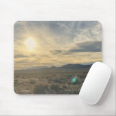 Nevada Desert Sunset – Golden Sky Over Horizon マウスパッド (マウス)