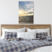 Nevada Desert Sunset – Vertical Golden Sky キャンバスプリント (インサイチュ (寝室))