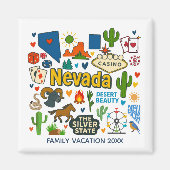 Nevada Family Trip Keepsake Personalized マグネット (正面)