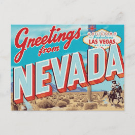 Nevada Las Vegas Sign Cowboy ポストカード