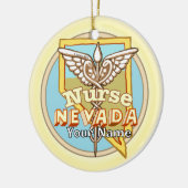 Nevada Nurse Caduceus  Ornament  セラミックオーナメント (左)