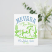 Nevada The Silver State Est. 1864 Wild Horse ポストカード (スタンド正面)