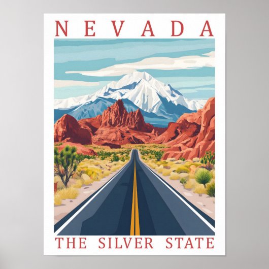 Nevada the Silver State USA Travel Place ポスター (正面)