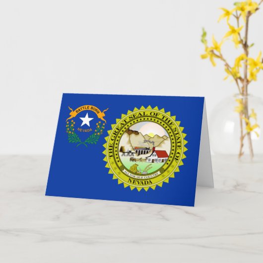 Nevadan Flag & Seal, Flag of Nevada カード (黄色い花)