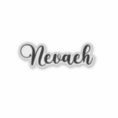 Nevaeh名 – 手書き書 シール (正面)