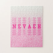 Nevaeh Cute Pink Custom Girly Name ジグソーパズル (縦)