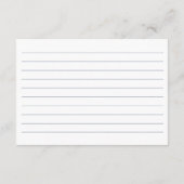 NEVEネイビーブルーレシピブライダルシャワー エンクロージャーカード (裏面)