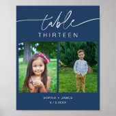 NEVEネイビーブルー幼少期フォトテーブル番号8x10 ポスター (正面)