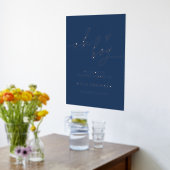 NEVEネイビー、銀箔ああ男の子ベイビーシャワーのサイン 箔ポスター (レイダウン (キッチン))