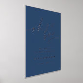 NEVEネイビー、銀箔ああ男の子ベイビーシャワーのサイン 箔ポスター (レイダウン)