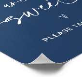 Neveベビーは甘い赤ちゃんシャワーのサイン海軍 ポスター (角)