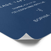 NEVE ネイビーの結婚式のウェルカムサイン ポスター (角)