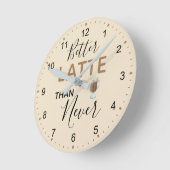 Neverラテよりも優れたおもしろい引用文 ラウンド壁時計 (傾斜)