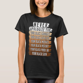 Neverレトロ謝るBLMブラックヒストリ月Mela Tシャツ