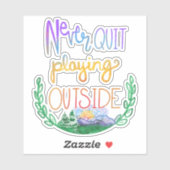 Never やめ遊's Outside Camping Sticker シール (シート)