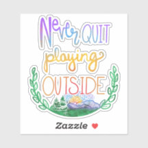 Never やめ遊's Outside Camping Sticker
