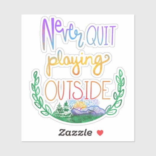 Never やめ遊's Outside Camping Sticker シール (シート)
