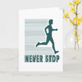 Never ストップ:ランニング カード (黄色い花)