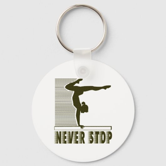 Never ストップ: 体操 キーホルダー (正面)