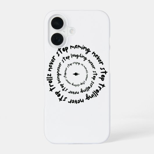 Never ストップ.. 感動的 Graphic T-Shirt iPhone 16ケース (裏面)