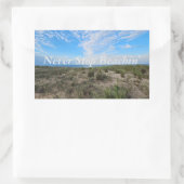 Never ストップ Beachin Stickers 長方形シール (バッグ)