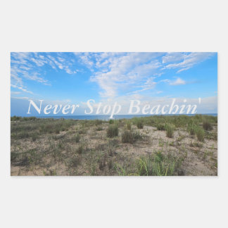 Never ストップ Beachin Stickers 長方形シール