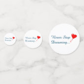 Never ストップ Dreamingテーブル紙吹雪 コンフェッティ (正面)