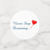 Never ストップ Dreamingテーブル紙吹雪 コンフェッティ (スモール正面)