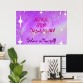 NEVER ストップ DREAMINGポスター ポスター (ホームオフィス)