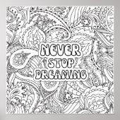 Never ストップ Dreaming Coloring Poster ポスター (正面)