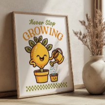Never ストップ Growing Lemon Treeマスコットレトロポスター