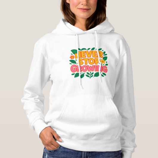 Never ストップ Growing Sweatshirt パーカ (正面)