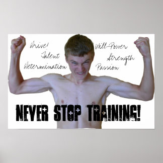 Never ストップ Trainingやる気を起こさせる Poster ポスター