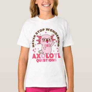 Never ストップ's Axolotl Questions Cute Kids Tシャツ