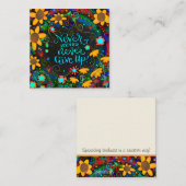 Never 与え Inspiration Kinderiesカード スクエア名刺 (正面/裏面)