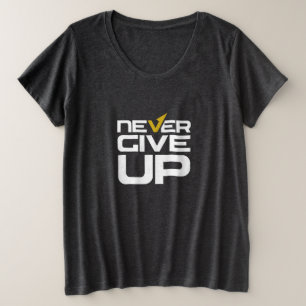 Never 与え UpとサイズTシャツ プラスサイズTシャツ