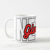 Never 与え Upやる気を起こさせるタイポグラフィ引用文 コーヒーマグカップ (左)