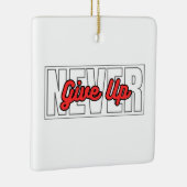 Never 与え Upやる気を起こさせるタイポグラフィ引用文 セラミックオーナメント (右)