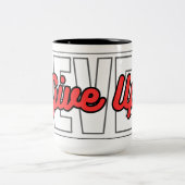 Never 与え Upやる気を起こさせるタイポグラフィ引用文 ツートーンマグカップ (中央)