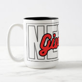 Never 与え Upやる気を起こさせるタイポグラフィ引用文 ツートーンマグカップ (左)