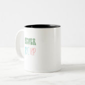 Never 与え Upやる気を起こさせる引用文 ツートーンマグカップ (正面左)